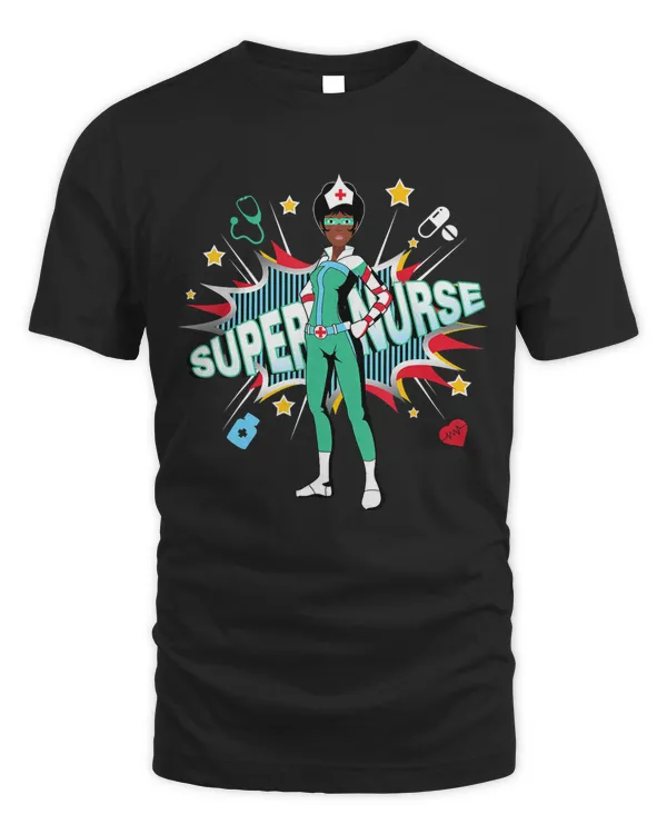 Black Nurses Rock Shirt  Super Hero Funny Black RN Nurse T-Shirt
