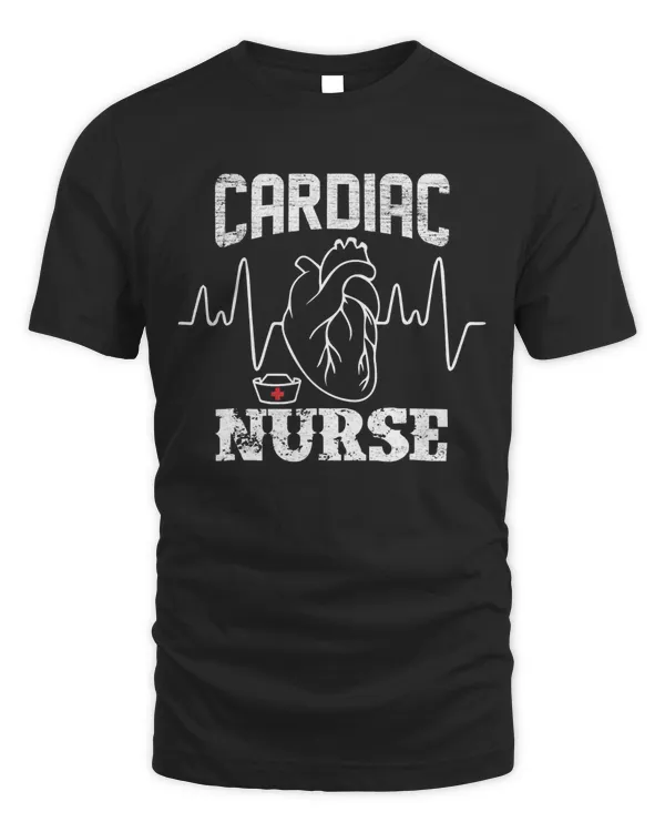 Cardiac Registered Nurse Cardiology Heart &amp; T Shirt Design