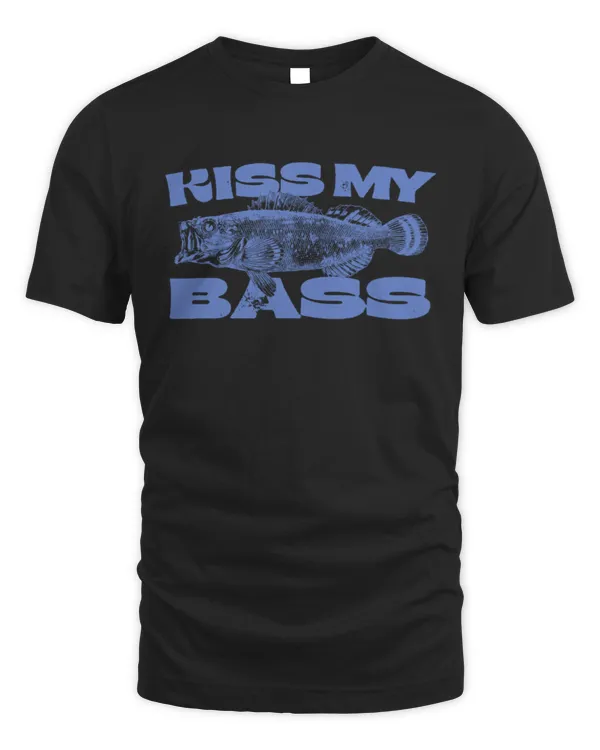 Kiss My Bass Vintage Style Fishing T-Shirt, Retro Fisher T Shirt, Fisher Gear, Fisher Graphic Shirt