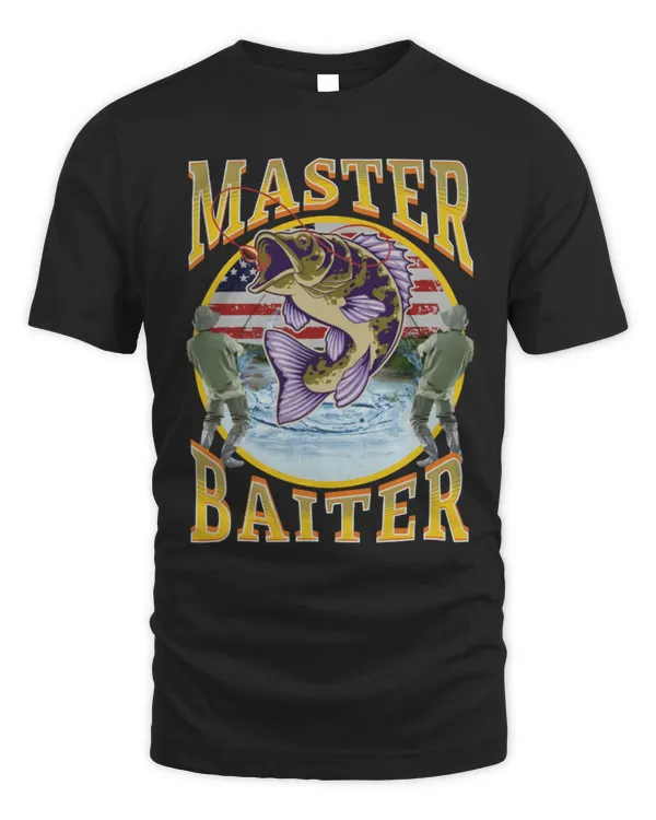 Master Baiter Fishing Parody T-Shirt, Funny Master Baiter Bootleg Shirt, Fisherman Gift Funny Tee
