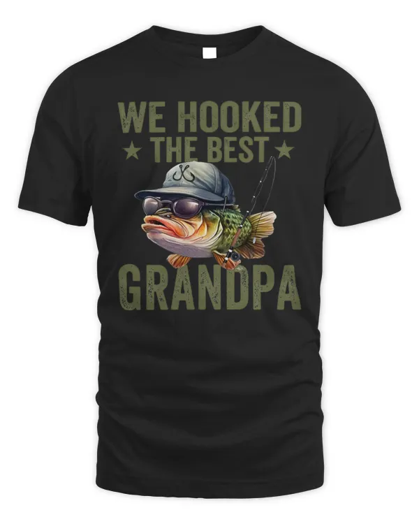 We Hooked The Best Daddy Funny Fishing Life Shirt, Fishing Dad Shirt, Fisherman Grandpa Papa, The Rodfather Shirt, Father's Day Gift For Dad