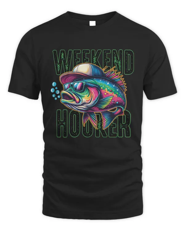 Weekend Hooker Shirt, Fishing T-shirt, Lake Vibes Shirt, Bass Fish, Dad Fishing Shirt, Fishing Outfit, Camping Shirt, Outdoor T Shirt