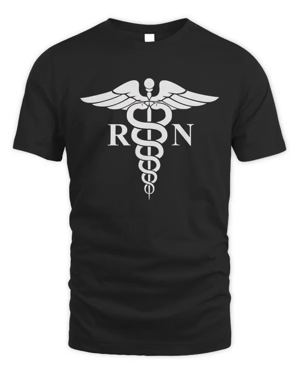 Registered Nurse Caduceus Medical Symbol Nursing Logo Gift Premium T-Shirt