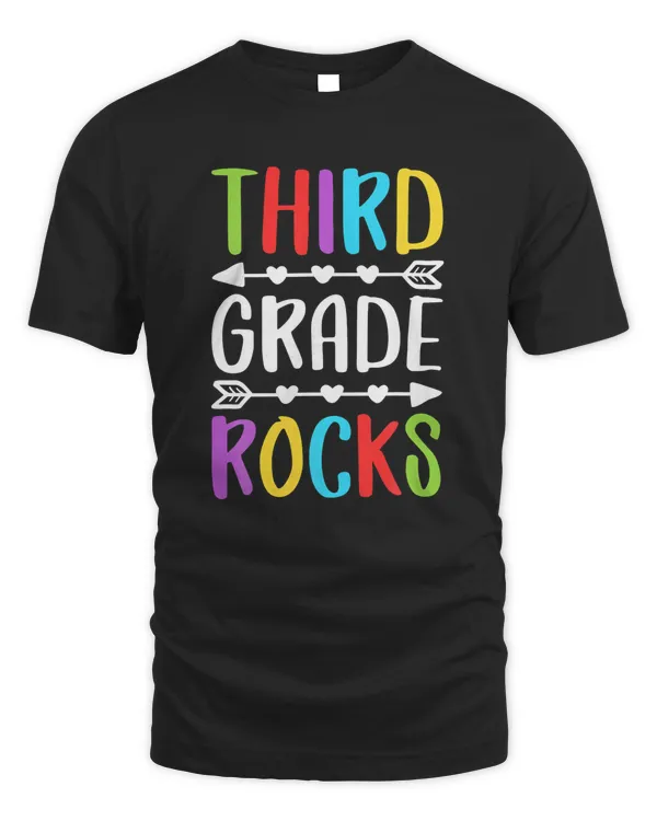 Third Grade Rocks  3rd Grade Back To School Shirt