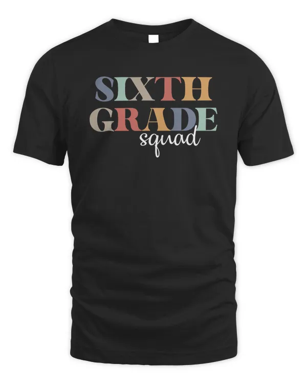 Sixth Grade Crew Team 6th Grade Teacher Kids Back To School T-Shirt