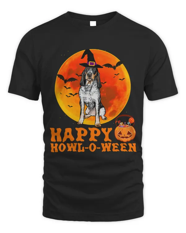 Funny Bluetick Coonhound Dog Halloween Happy Howl-o-ween T-Shirt