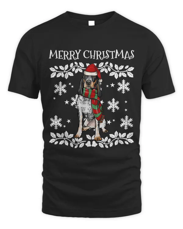 Merry Christmas Ornament Bluetick Coonhound Xmas Santa Long Sleeve T-Shirt