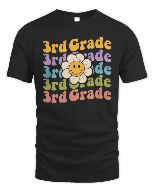 Retro Groovy 3rd Grade Teacher Back To School Third Grade
