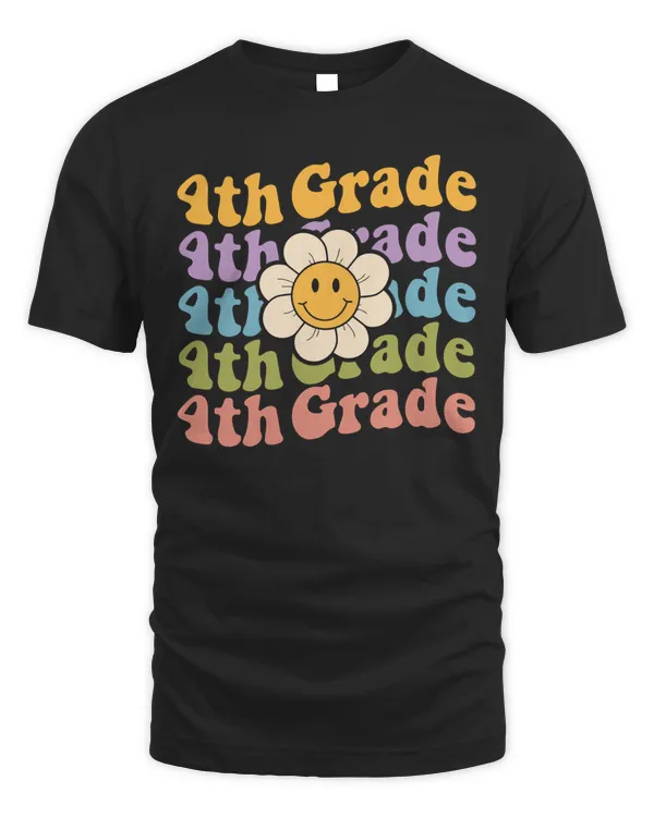 Retro Groovy 4th Grade Teacher Back To School Fourth Grade