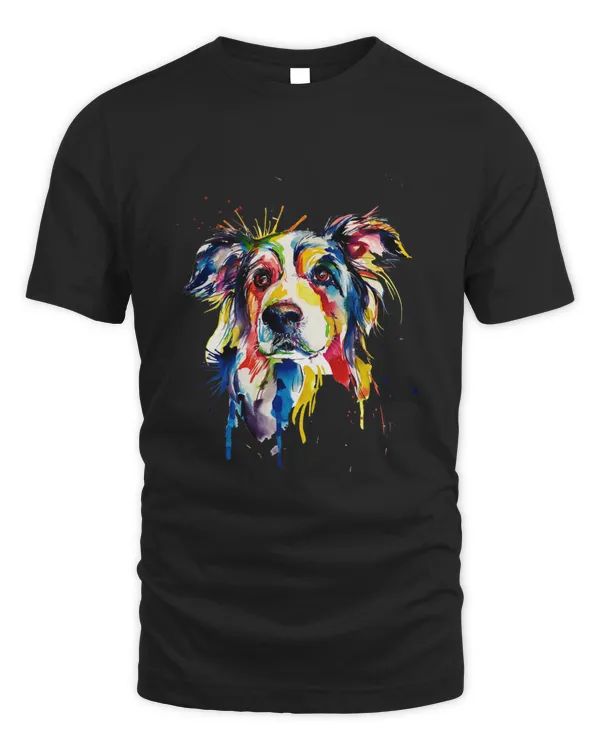 Australian Shepherd Watercolor t shirt