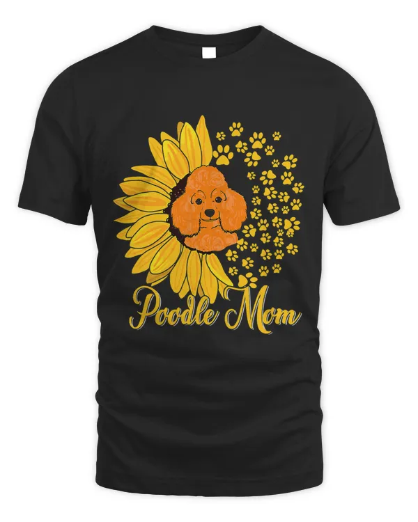 poodle mom cute poodle dog sunflower happy mors day