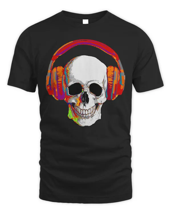 Skull Lover Skeleton bones and music rainbow Skulls