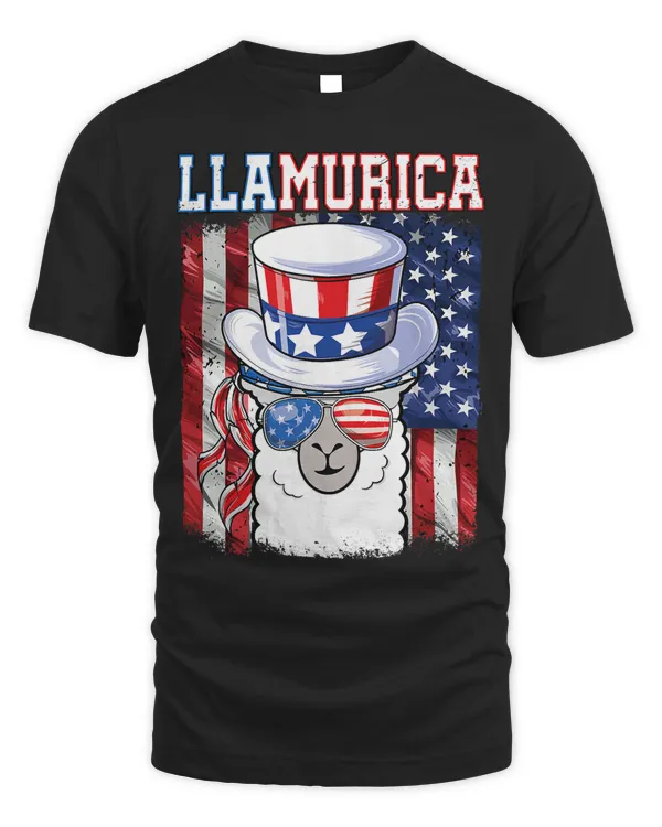 4th of July Alpaca Llamurica American Flag USA Merica 27