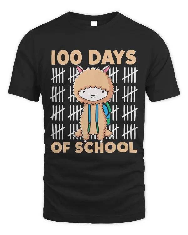 100 Days Of School Cute Llama With Backpack School Llama 20