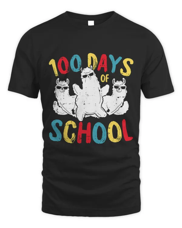 100 Days Of School Llama Hipster Teacher Cool Student Gifts 71