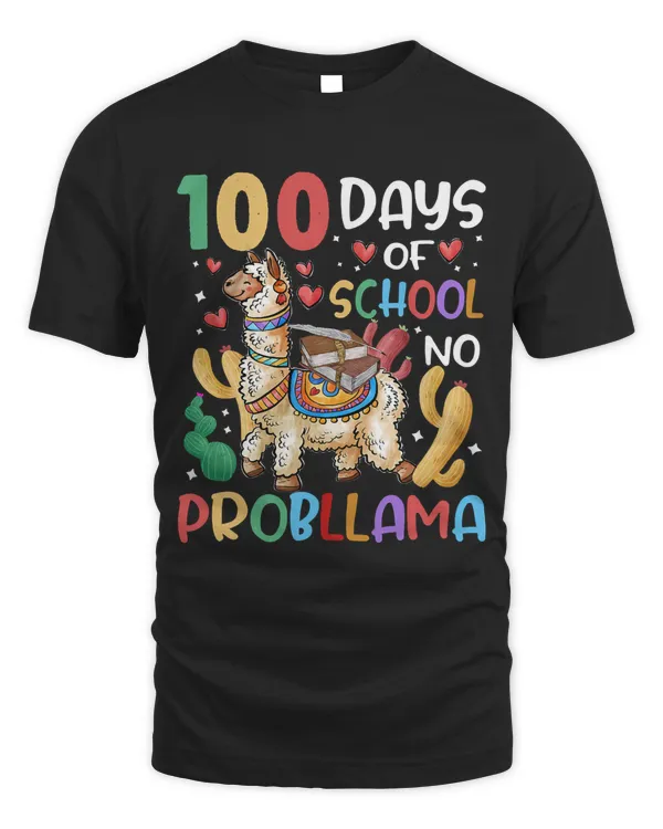 100 Days of School No Probllama Llama 100th day Teacher Kids 129