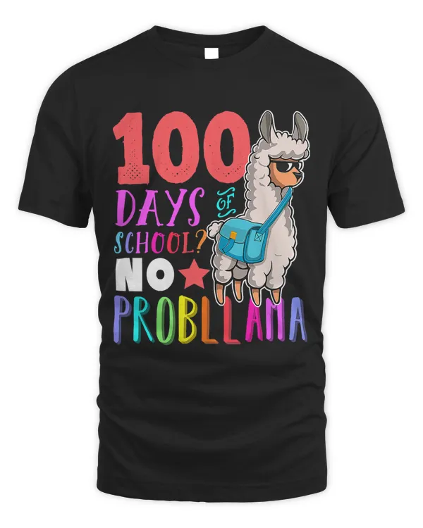 100 Days of School No Probllama Llama Happy 100th Day Girls 94