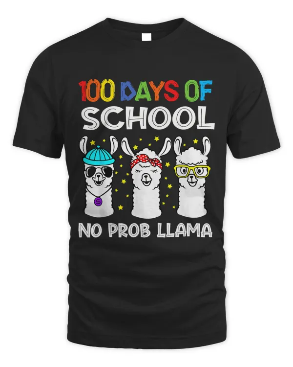 100 Days Of School Teacher No Problem Llama Cute 96