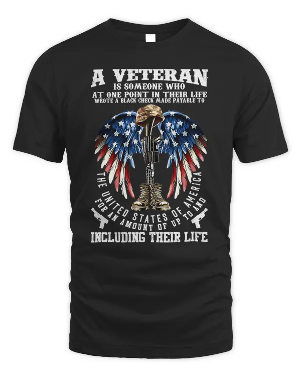 Veteran T Shirt - A Veteran Is Someone Who At One Point In Their Life - Knights Templar Store