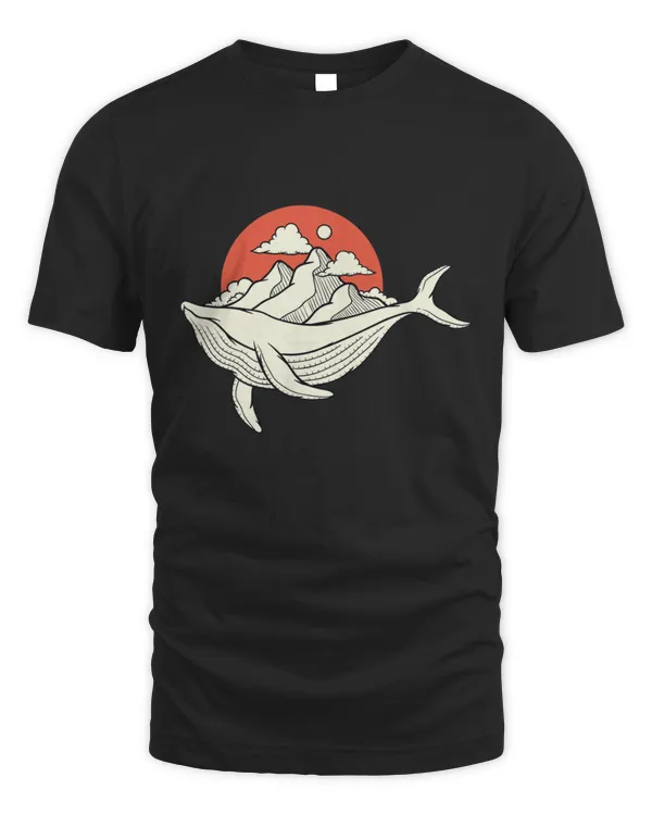 Whale carrying a mountain9 T-Shirt