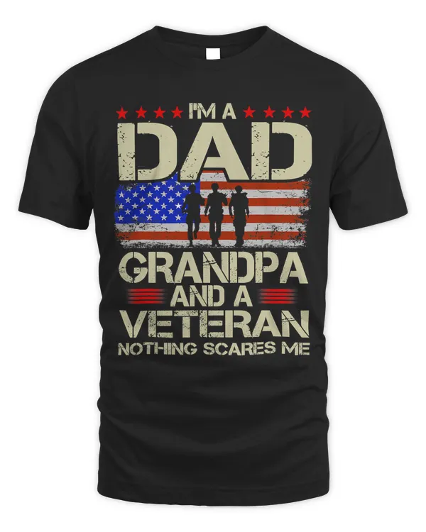 Im A Dad Grandpa And Veteran Fathers Day Funny Retro 57