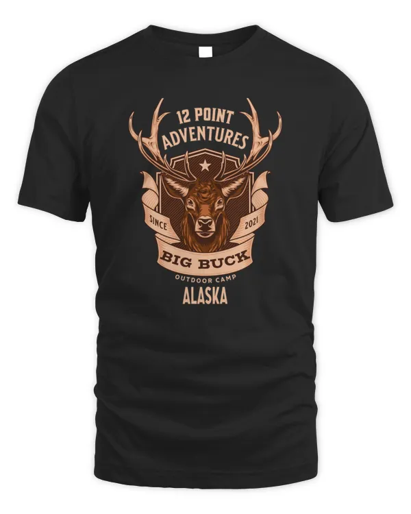 Alaska Deer Hunting Outdoor Camp T-Shirt