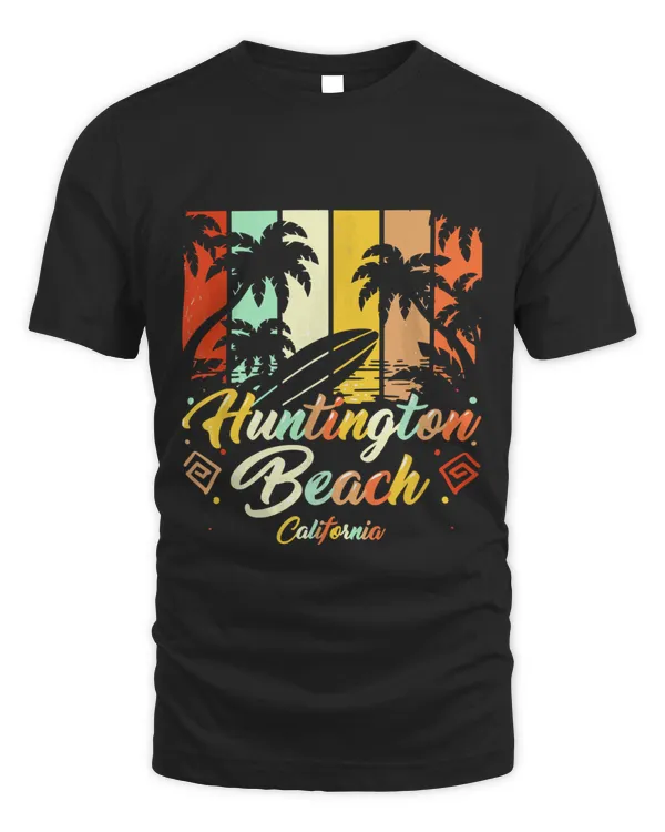 Huntington Beach California Surfing Retro T-Shirt