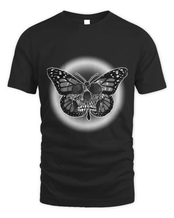 Skull Butterfly Dark Gothic Style