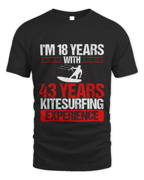 61 Year Old Kitesurfer Kiteboarding 61 Birthday12040 T-Shirt