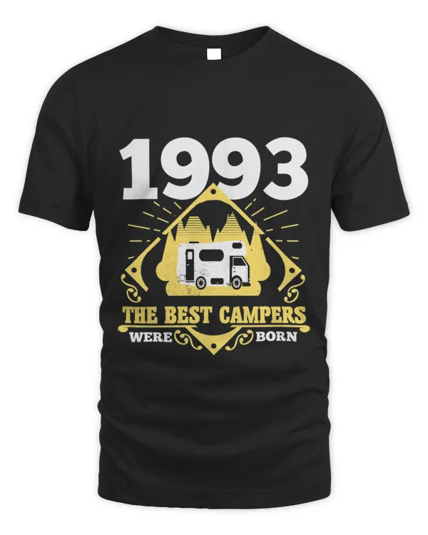 Camping 1993 Birthday Present Camper Camping Van18360 T-Shirt