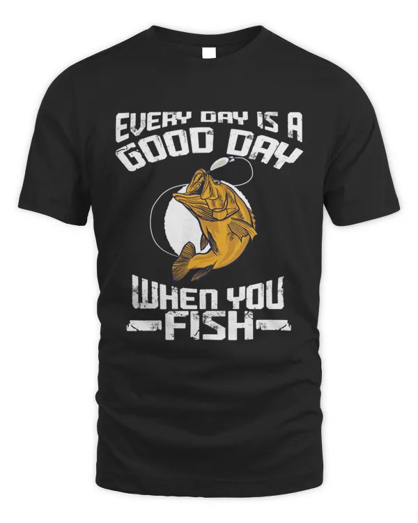 Fish Fishing Rod Fisherman Birthday Gift Angler T-Shirt
