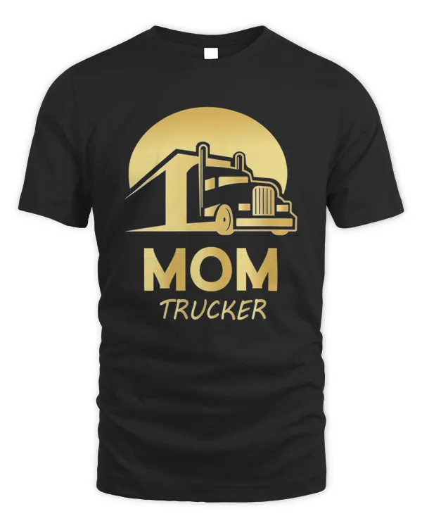 MOM Trucker  Loves Truck Stop   T-Shirt