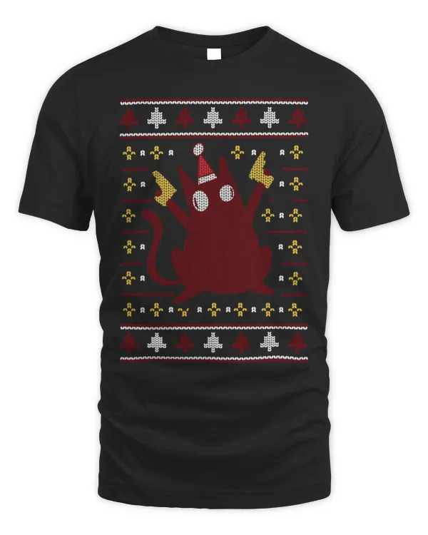 UGLY SWEATER CAT CHRISTMAS T-Shirt