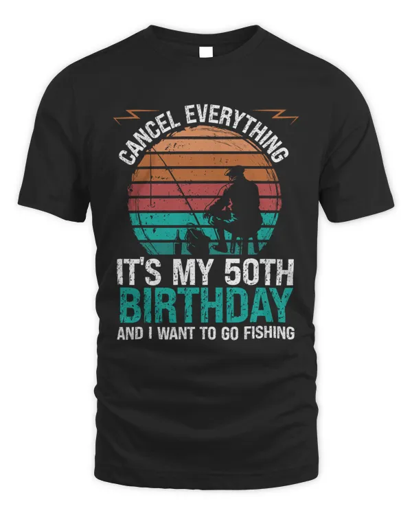 th Birthday for Fisher  Fishing Rod  Year Old T-Shirt