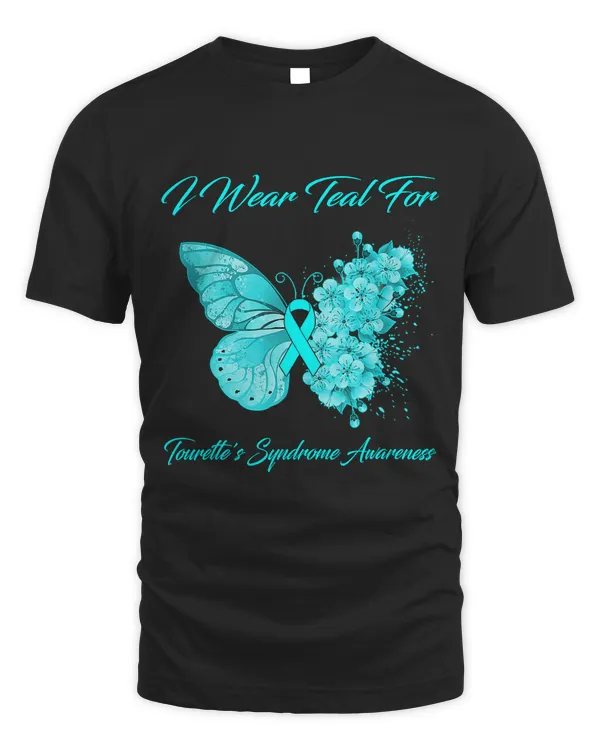 Butterfly I Wear Teal For Tourettes Syndrome Awareness