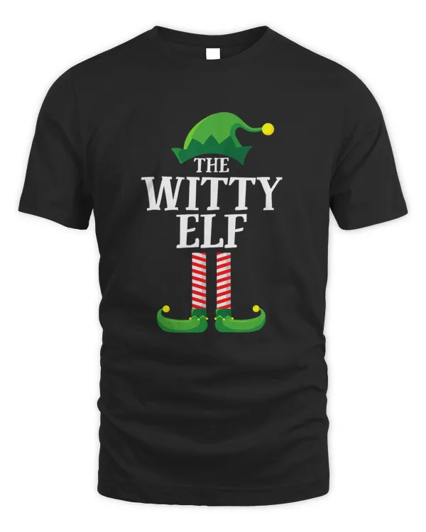 Witty Elf Matching Family Group Christmas Party Pajama  T-Shirt