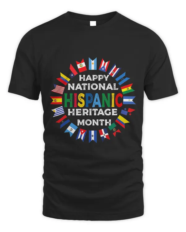 Happy National Hispanic Heritage Month Distressed Flags