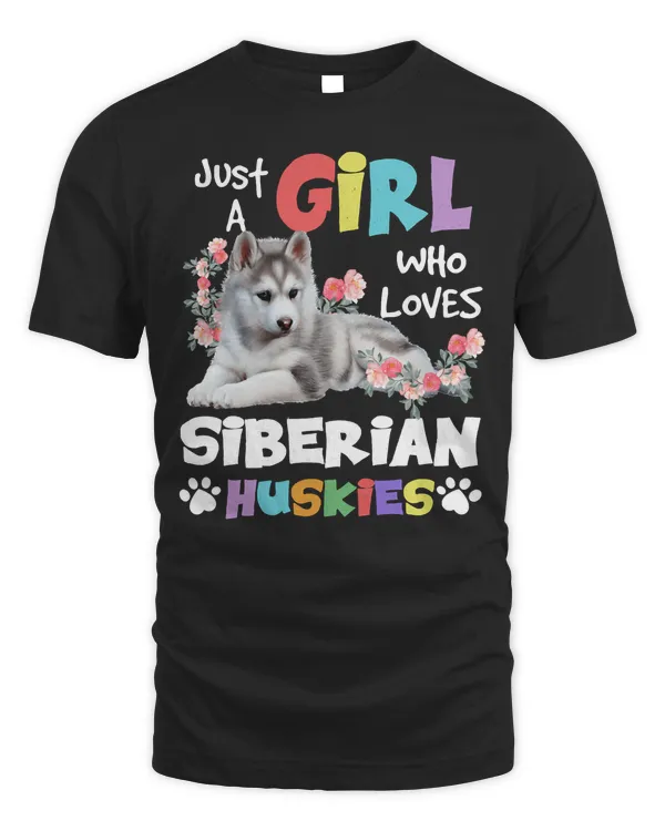 Dog Just A Girl Who Loves Siberian Huskies Dog Silhouette Flower 480 paws