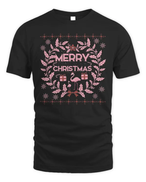 Ugly Christmas Flamingo T-Shirt