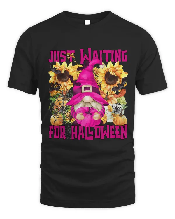 Pink Witch Gnome For Women Funny Waiting For Halloween Quote