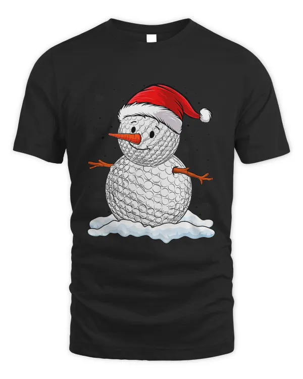 Golf Snowman Christmas Golf Player Xmas Party Premium T-shirt