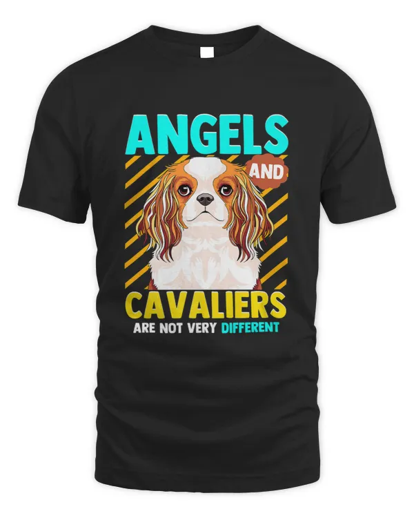 Angels And Cavaliers Are Not Very Different Funny Dog Lovers Premium T-shirt