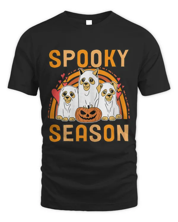 Costume Spooky Season Dogs Pumpkin Halloween T-shirt