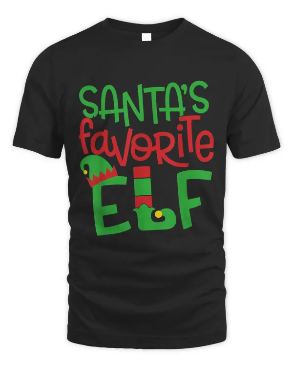 Elf Costume Santa's Favorite Elf Squad Elf Family Matching T-shirt