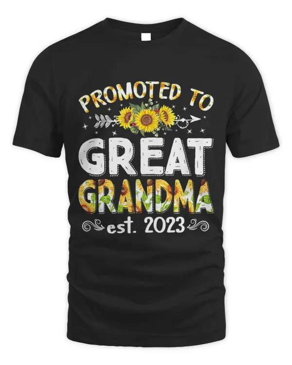 Womens Promoted To Great Grandma Est.Cute Mothers Day