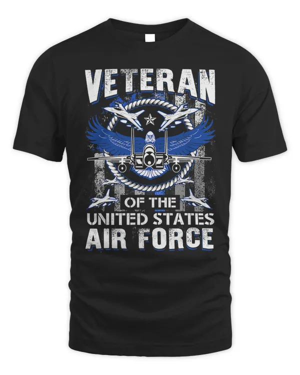 Air Force US Veterans 4th of July T Shirt American Flag 314