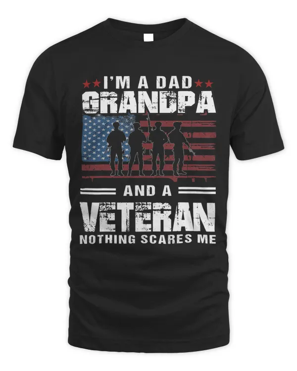 Mens Grandpa Quote Im A Dad Grandpa Veteran. Fathers Day For Men 246