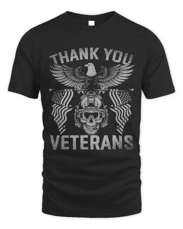 Patriotic Soldier Eagle Skull USA Flag Thank You Veterans 288