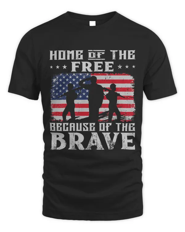 Home Of The Free Because Of The Brave Military American Flag 10