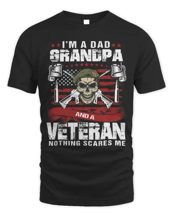 Mens Grandpa Quote Im A Dad Grandpa Veteran. Fathers Day For Men 245